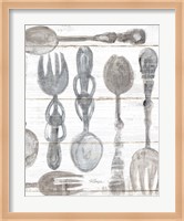 Framed Spoons and Forks III Neutral