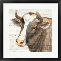 Looking at You II Shiplap Framed Print