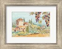 Framed Tuscan Breeze I No Poppies