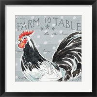 Framed 'Roosters Call III' border=