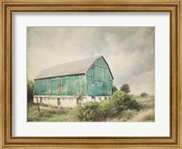 Framed Late Summer Barn I Crop Vintage