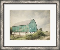 Framed Late Summer Barn I Crop Vintage