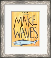 Framed 'Make Waves IV' border=