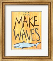 Framed 'Make Waves IV' border=