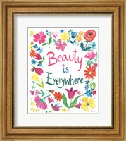 Framed Floral Quote III