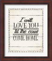 Framed 'Country Thoughts XIV' border=
