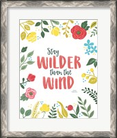 Framed Wildflower Daydreams I v2 on White