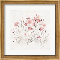 Framed 'Wildflowers II Pink' border=