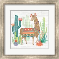 Framed 'Lovely Llamas III' border=