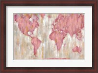Framed Blushing World Map v2 Crop