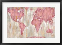 Framed Blushing World Map v2 Crop