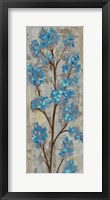 Almond Branch I Blue Crop Framed Print