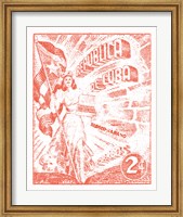 Framed Cuba Stamp XXI Bright