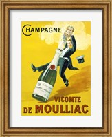 Framed Champagne Vicomte De Moulliac