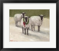 Framed Lambs with Wreath