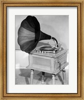 Framed 1950s Vintage Gramophone Converted To Furniture