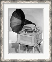 Framed 1950s Vintage Gramophone Converted To Furniture