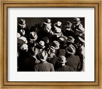 Framed 1930s 1940s Elevated View Of Group of Men