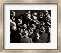 Framed 1930s 1940s Elevated View Of Group of Men