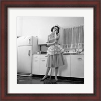 Framed 1950s Daydreaming Bored Woman