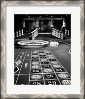 Framed 1960s Casino Viewed Of Roulette Table