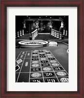 Framed 1960s Casino Viewed Of Roulette Table