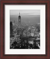 Framed 1960s Night View Manhattan Empire State Building