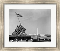 Framed 1960s Marine Corps Monument In Arlington