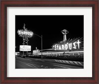 Framed 1960s Night Scene Of The Stardust Casino Las Vegas