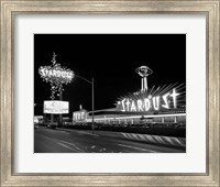 Framed 1960s Night Scene Of The Stardust Casino Las Vegas