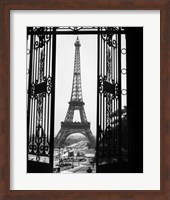 Framed 1920s Eiffel Tower Built 1889
