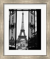 Framed 1920s Eiffel Tower Built 1889