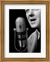 Framed 1950s Close-Up Of Man Announcer
