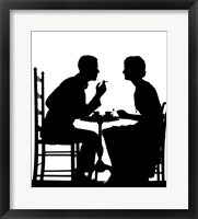 Framed 1920s 1930s Silhouette Of Couple Sitting?