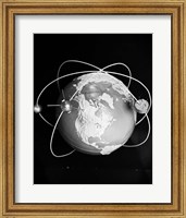 Framed 1960s Model Of Earth