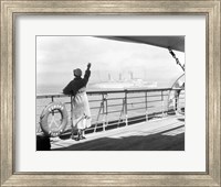 Framed 1930s Back Of Woman On Of Cruise