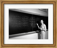 Framed 1950s Teacher In Front Of Classroom