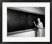 Framed 1950s Teacher In Front Of Classroom