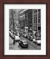 Framed 1940s Rainy Day On Chestnut Street Philadelphia