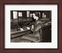 Framed 1930s Woman Telephone Operator