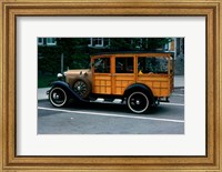 Framed 1930s Wood Body Station Wagon Antique