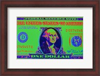 Framed Close-Up Detail American Dollar Bil