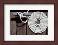 Framed 1980s Detail Of Cleat Hitch And Coiled Rope