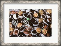 Framed Chocolate Candies In White Paper Cups