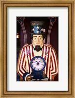 Framed 1890S 1900S 1910s Folk Art Uncle Sam Amusement Arcade
