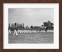 Framed 1940s Students Marching Pennsylvania Military College