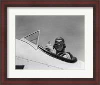 Framed 1940s Smiling Army Air Corps Pilot