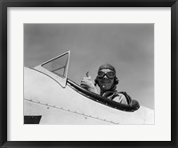 Framed 1940s Smiling Army Air Corps Pilot