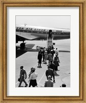 Framed 1950s Airplane Boarding Passengers