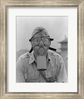 Framed 1940s 1942 Unidentified Man Soldier